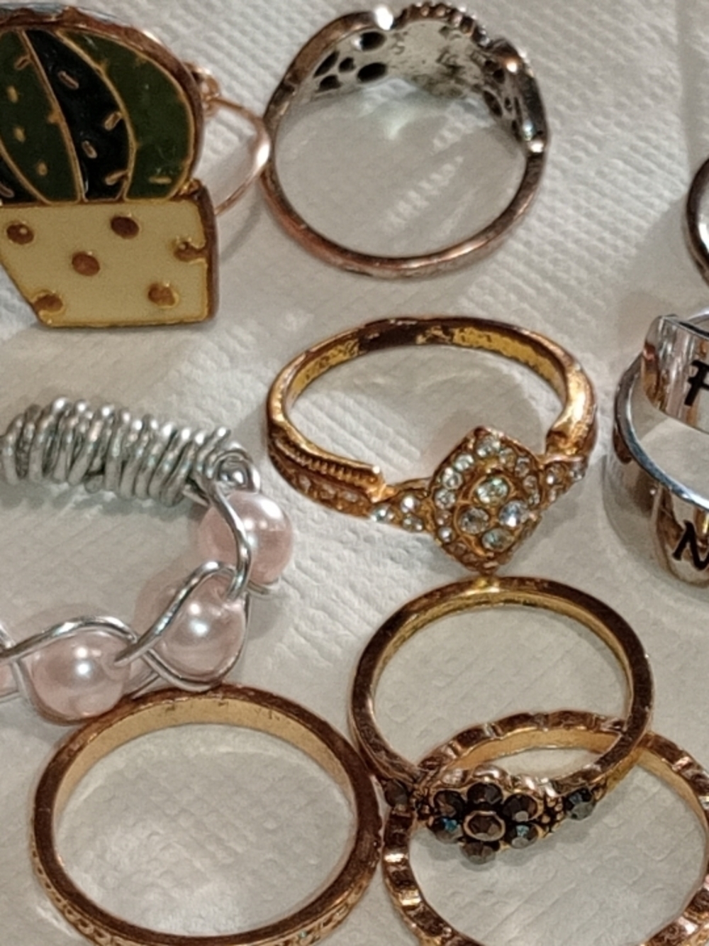 Ring Gold and Silver Mixed Stackable Fashion Ring Set/Lot Vintage To Now